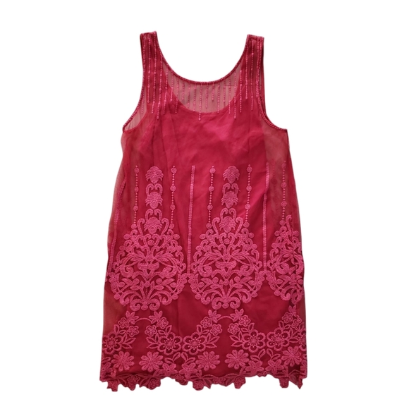Free People Burgundy Lace Tank Dress XS - Picture 1 of 8